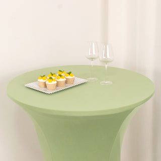 <span style="background-color:transparent;color:#000000;">Durable Sage Green Spandex High Top Table Cover</span>