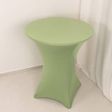 Sage Green Highboy Spandex Cocktail Table Cover, Fitted Stretch Tablecloth