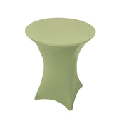 Sage Green Highboy Spandex Cocktail Table Cover, Fitted Stretch Tablecloth