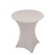 Silver Highboy Spandex Cocktail Table Cover, Fitted Stretch Tablecloth