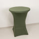 Dusty Sage Green Highboy Spandex Cocktail Table Cover, Fitted Stretch Tablecloth