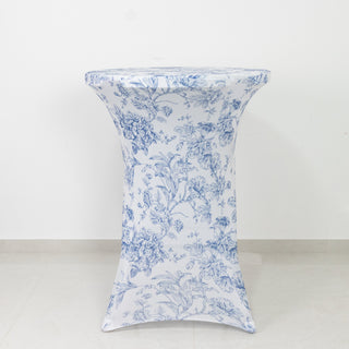 Blue &amp; White French Toile Highboy Cover