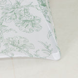 Spandex Round Cocktail Table Cover – Dusty Sage Green & White French Toile