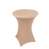 Nude Highboy Spandex Cocktail Table Cover, Fitted Stretch Tablecloth