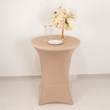 Nude Highboy Spandex Cocktail Table Cover, Fitted Stretch Tablecloth