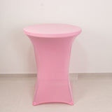 Pink Highboy Spandex Cocktail Table Cover, Fitted Stretch Tablecloth