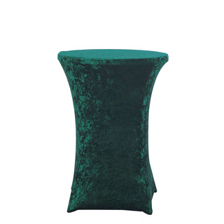 Unleash Your Creativity with the Hunter Emerald Green Spandex Fitted Round Highboy Table Cover