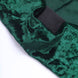Hunter Emerald Green Crushed Velvet Spandex Fitted Round Highboy Cocktail Table Cover