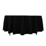 108" Black Cotton Blend Round Tablecloth