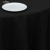 108" Black Cotton Blend Round Tablecloth