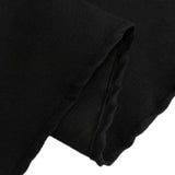 108" Black Cotton Blend Round Tablecloth