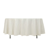 108" Ivory Cotton Blend Round Tablecloth