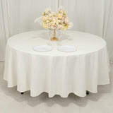 108" Ivory Cotton Blend Round Tablecloth