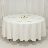 108" Ivory Cotton Blend Round Tablecloth