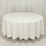 108" Ivory Cotton Blend Round Tablecloth