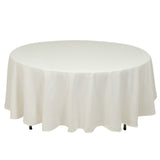 108" Ivory Cotton Blend Round Tablecloth