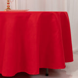 108" Red Cotton Blend Round Tablecloth