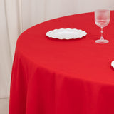 108" Red Cotton Blend Round Tablecloth