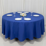 108" Royal Blue Cotton Blend Round Tablecloth