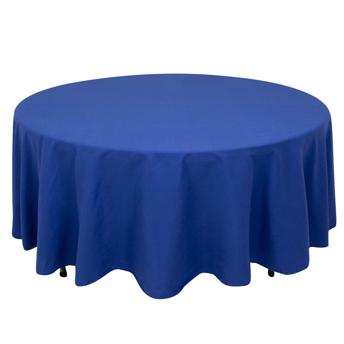 108" Royal Blue Cotton Blend Round Tablecloth