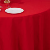 120inch Red Cotton Blend Round Tablecloth Seamless for 5 Foot Table