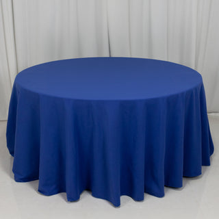 <h3 style="margin-left:0px;"><span style="background-color:transparent;color:#000000;">Royal Blue Cotton Blend Round Tablecloth 120"</span>