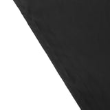 132inch Black Cotton Blend Round Tablecloth Seamless for 6 Foot Table