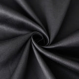 132inch Black Cotton Blend Round Tablecloth Seamless for 6 Foot Table#whtbkgd