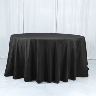 <h3 style="margin-left:0px;"><span style="background-color:transparent;color:#000000;">Black Cotton Blend Round Tablecloth 132"</span>