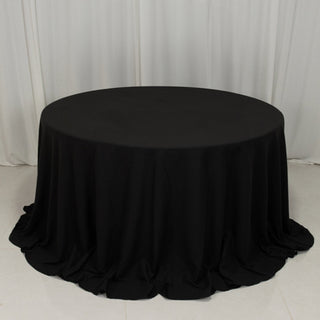 <h3 style="margin-left:0px;"><span style="background-color:transparent;color:#000000;">Black Cotton Blend Round Tablecloth 132"</span>