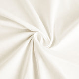 132inch Ivory Cotton Blend Round Tablecloth Seamless for 6 Foot Table#whtbkgd