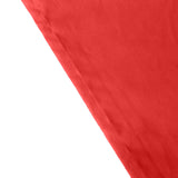 132inch Red Cotton Blend Round Tablecloth Seamless for 6 Foot Table