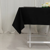 54x54inch Black Cotton Blend Square Tablecloth