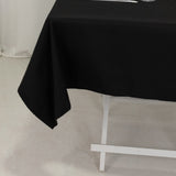 Black Cotton Blend Square Table Overlay - 54x54inch