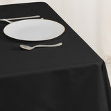 Black Cotton Blend Square Table Overlay - 54x54inch#whtbkgd