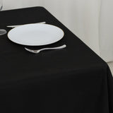 54x54inch Black Cotton Blend Square Tablecloth#whtbkgd