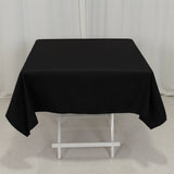 54x54inch Black Cotton Blend Square Tablecloth