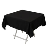 54x54inch Black Cotton Blend Square Tablecloth