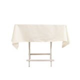 54"x54" Ivory Cotton Blend Square Tablecloth