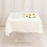 54"x54" Ivory Cotton Blend Square Tablecloth