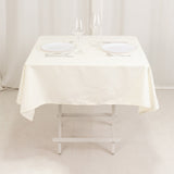 54"x54" Ivory Cotton Blend Square Tablecloth