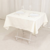 54"x54" Ivory Cotton Blend Square Tablecloth