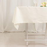 54"x54" Ivory Cotton Blend Square Tablecloth