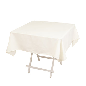 Cotton Blend 54"x54" Square Tablecloth Ivory - Wrinkle-Resistant Table Cover