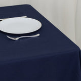 Navy Blue Cotton Blend Square Tablecloth - 54x54inch#whtbkgd