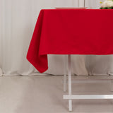 Red Cotton Blend Square Tablecloth 54x54inch