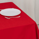 Red Cotton Blend Square Table Overlay - 54x54inch#whtbkgd