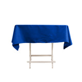 Royal Blue Cotton Blend Square Tablecloth - 54x54inch