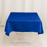 Royal Blue Cotton Blend Square Tablecloth - 54x54inch