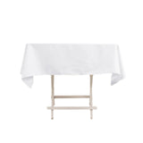 Cotton Blend 54x54inch Square Tablecloth White - Wrinkle-Resistant Table Cover